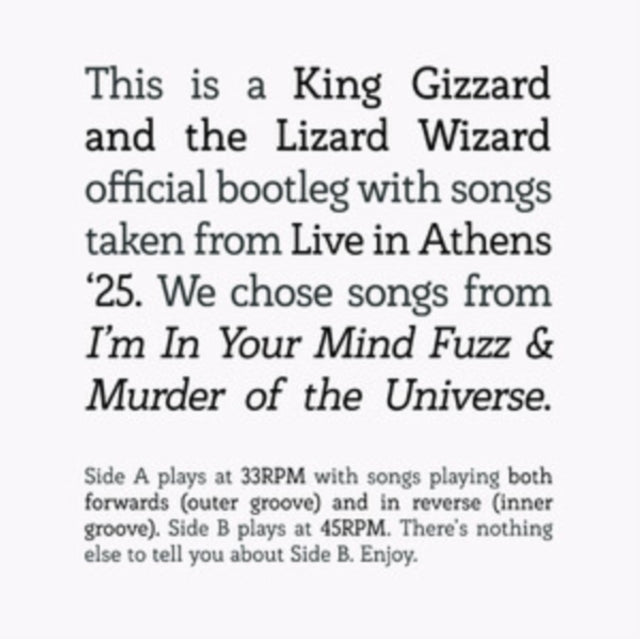 Songs From I'm In Your Mind Fuzz & Murder Of The Universe Live In Athens '25