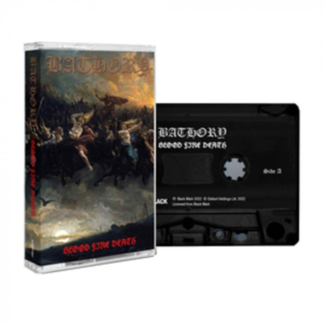This Music Cassette is brand new.Format: Music CassetteMusic Style: Black MetalThis item's title is: Blood Fire DeathArtist: BathoryLabel: Back On BlackBarcode: 803341560437Release Date: 4/15/2022