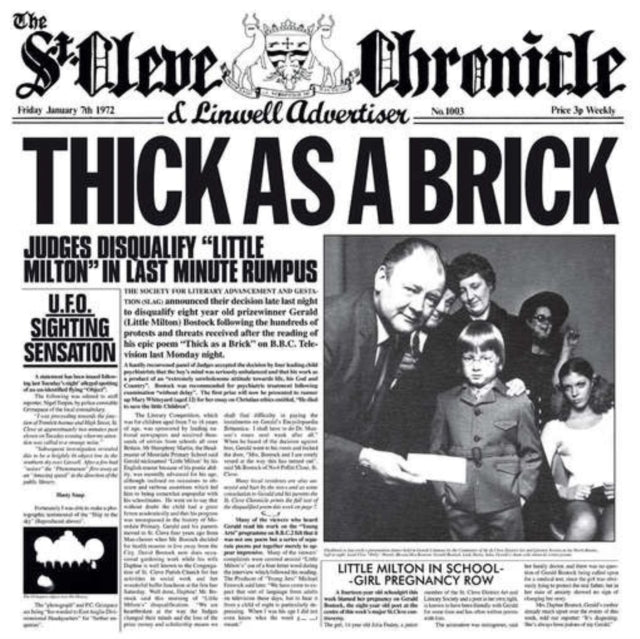 This CD is brand new.Format: CDMusic Style: Classic RockThis item's title is: Thick As A BrickArtist: Jethro TullLabel: ChrysalisBarcode: 825646146468Release Date: 6/29/2015