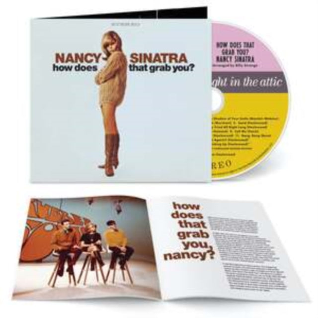 This CD is brand new.Format: CDMusic Style: VocalThis item's title is: How Does That Grab You?Artist: Nancy SinatraLabel: Light In The AtticBarcode: 826853218207Release Date: 4/19/2024