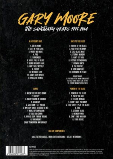 This CD is brand new.Format: CDMusic Style: Blues RockThis item's title is: Sanctuary Years (5CD)Artist: Gary MooreLabel: SANCTUARY RECORDSBarcode: 4050538813463Release Date: 6/23/2023