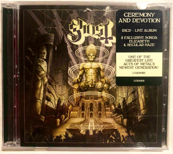 This CD is brand new.Format: CDMusic Style: Hard RockThis item's title is: Ceremony & Devotion (2CD)Artist: GhostLabel: LOMA VISTABarcode: 888072036864Release Date: 1/19/2018