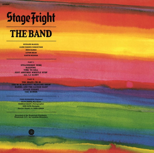 This LP Vinyl is brand new.Format: LP VinylMusic Style: Blues RockThis item's title is: Stage Fright (180G)Artist: BandLabel: CAPITOLBarcode: 602547206718Release Date: 3/25/2016