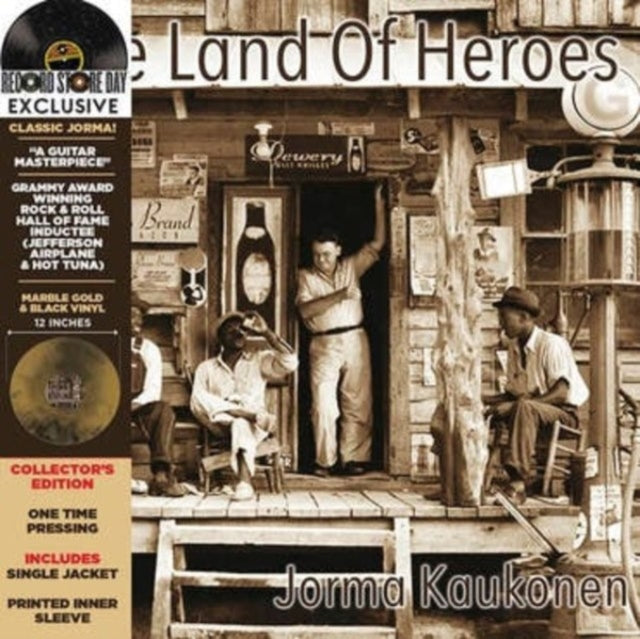 This LP Vinyl is brand new.Format: LP VinylMusic Style: Country BluesThis item's title is: Land Of Heroes (Deluxe/Hazed Gold & Black LP Vinyl)Artist: Jorma KaukonenLabel: FUR PEACE RANCH RECORDSBarcode: 819514012238Release Date: 4/23/2022