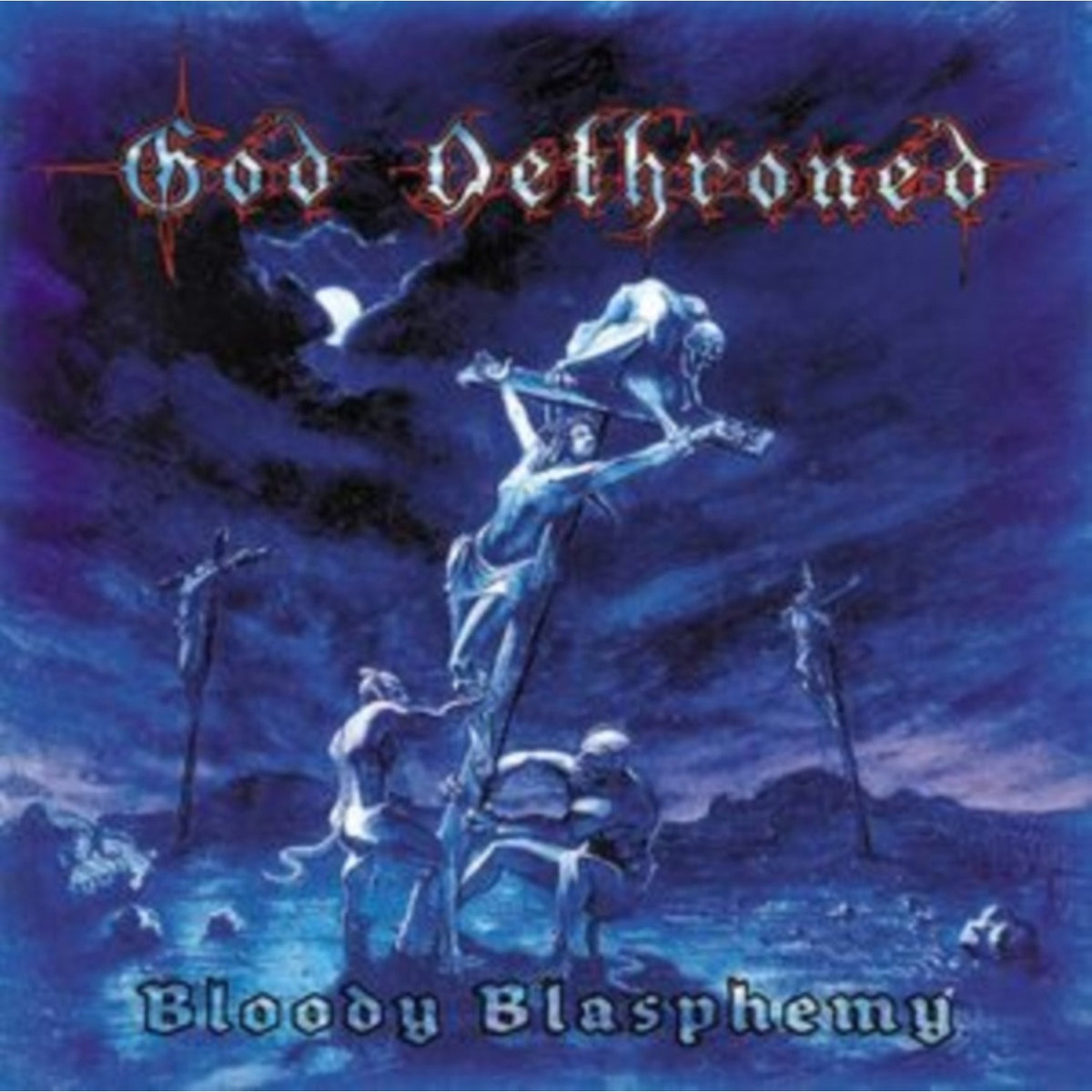 Bloody Blasphemy (Transparent Blue W/ White & Red Splatter LP Vinyl)