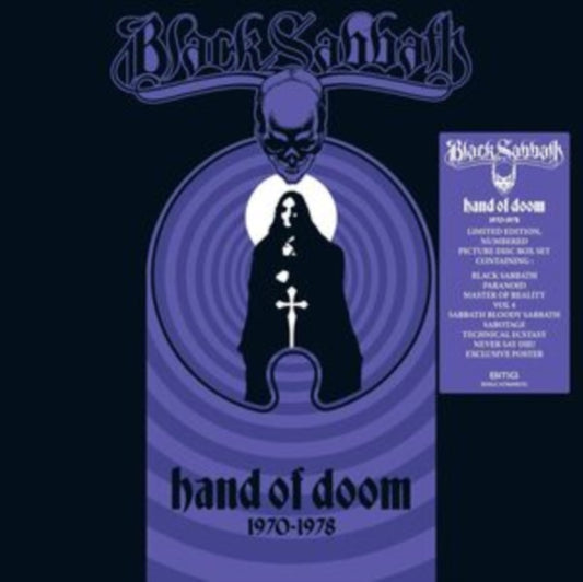 This LP Vinyl is brand new.Format: LP VinylThis item's title is: Hand Of Doom 1970-1978 (Picture Disc) (8LP)Artist: Black SabbathLabel: BMGBarcode: 4050538971200Release Date: 3/14/2025