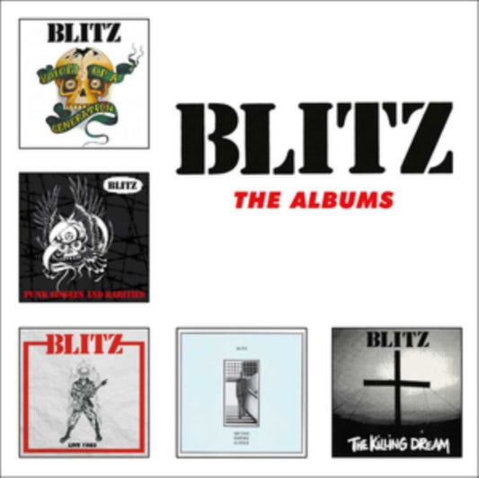 This CD is brand new.Format: CDMusic Style: OiThis item's title is: Albums (5CD Clamshell Box)Artist: BlitzLabel: Captain Oi!Barcode: 5013929605800Release Date: 7/27/2018