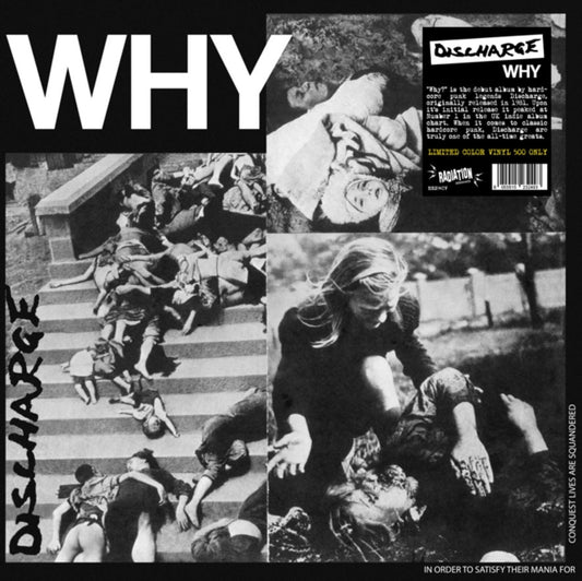 This LP Vinyl is brand new.Format: LP VinylMusic Style: HardcoreThis item's title is: Why (Red LP Vinyl)Artist: DischargeLabel: Radiation ReissuesBarcode: 8055515232493Release Date: 10/27/2023