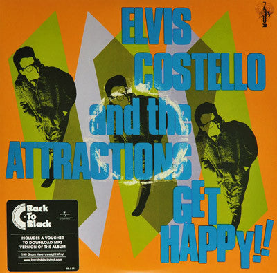 This LP Vinyl is brand new.Format: LP VinylMusic Style: New WaveThis item's title is: Get HappyArtist: Elvis CostelloLabel: UMeBarcode: 602547331106Release Date: 11/6/2015